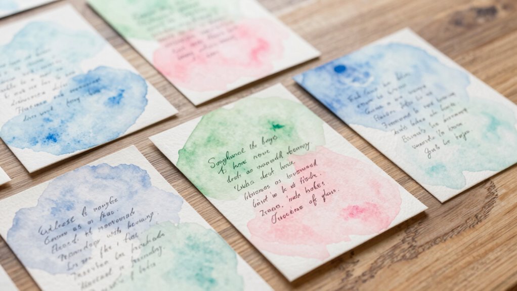 kunstvolle Aquarell-Poesieausdrücke
