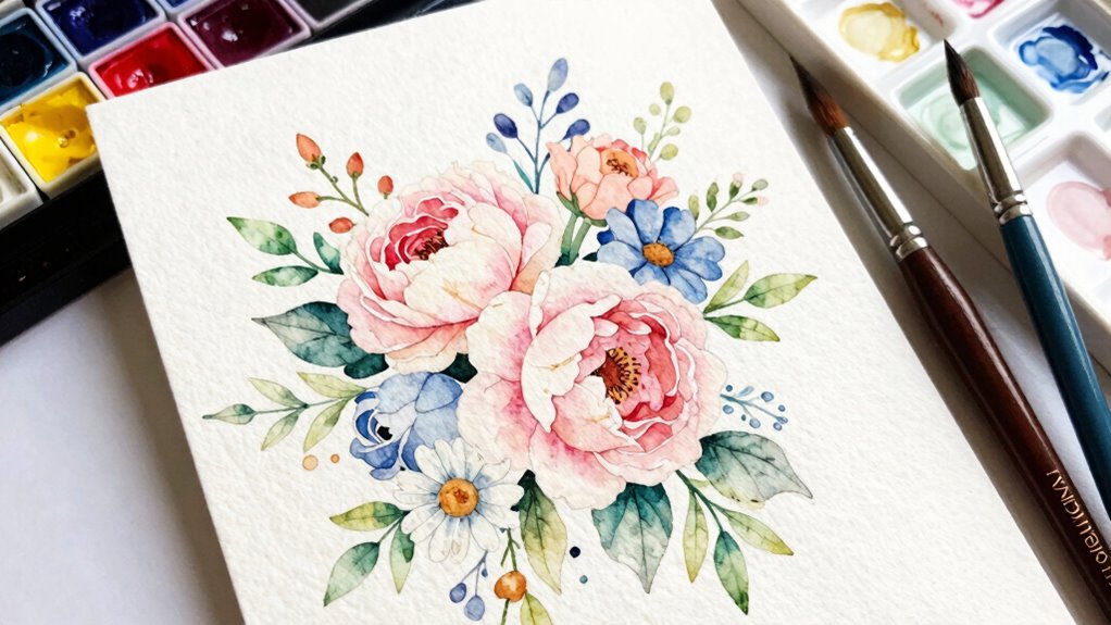 DIY Aquarell-Blumen-Zitate