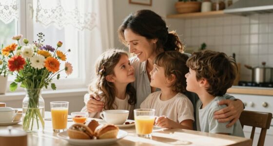 dankbare Mutter Familienzusammenhalt
