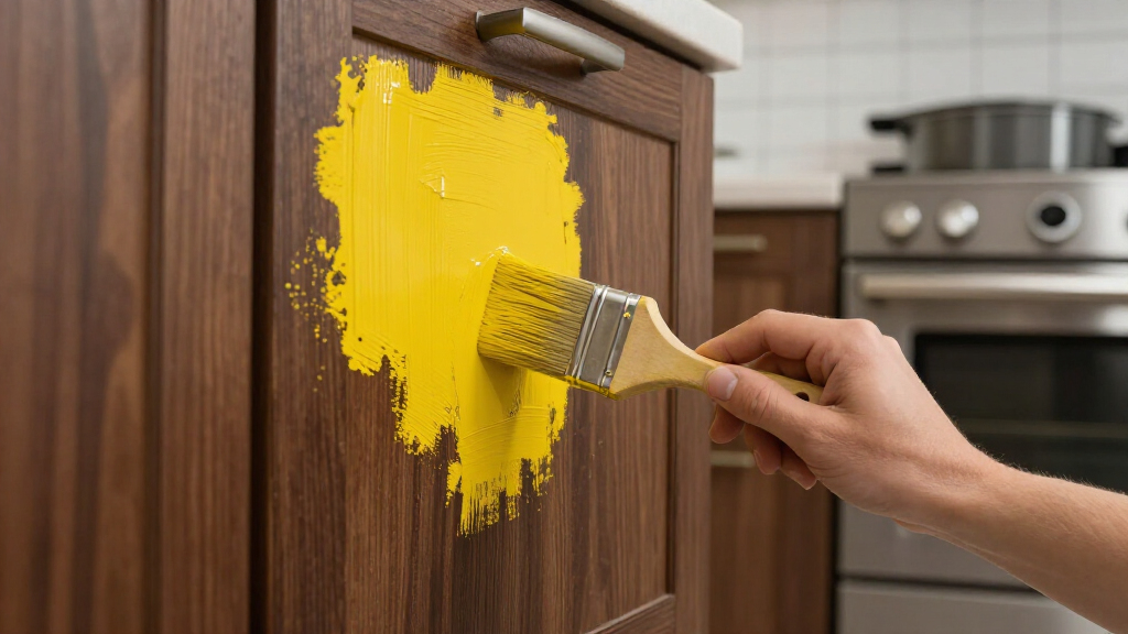 She Used Paint To Transform These Dark Kitchen Cabinets