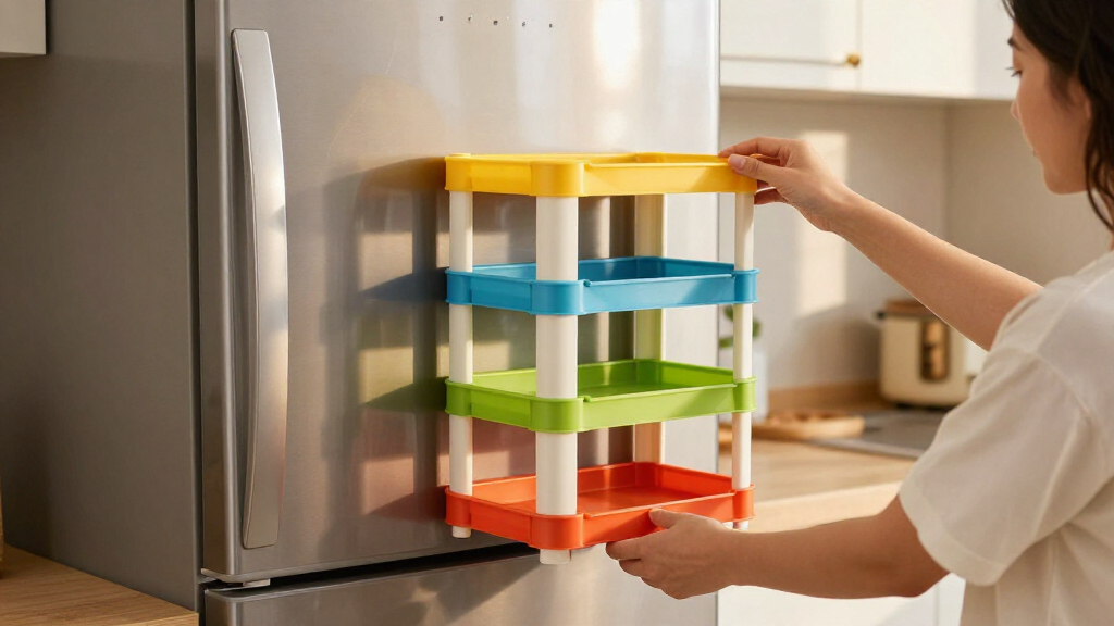 She Put A 5-Tier Bookshelf On Her Fridge, And It Created Storage Out Of Thin Air