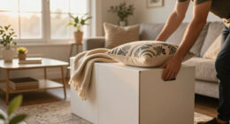They Made A Blank-Box Living Room Look Custom Without Hiring A Carpenter