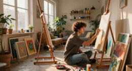 This 500-Square-Foot Studio Doubles As An Artist's Home And Workspace