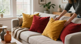 They Took A Risk On Mustard And Red — It Completely Changed This Living Room