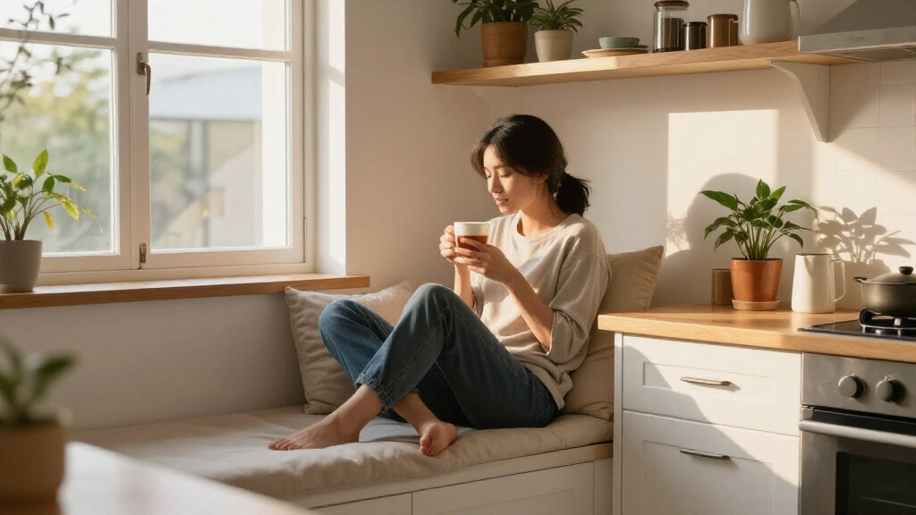 This All-White Kitchen Nook Became Cozy Without A Major Renovation