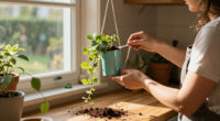 Woman Transforms Empty Tuna Cans Into The Cutest Hanging Planter
