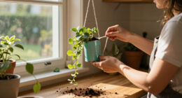 Woman Transforms Empty Tuna Cans Into The Cutest Hanging Planter